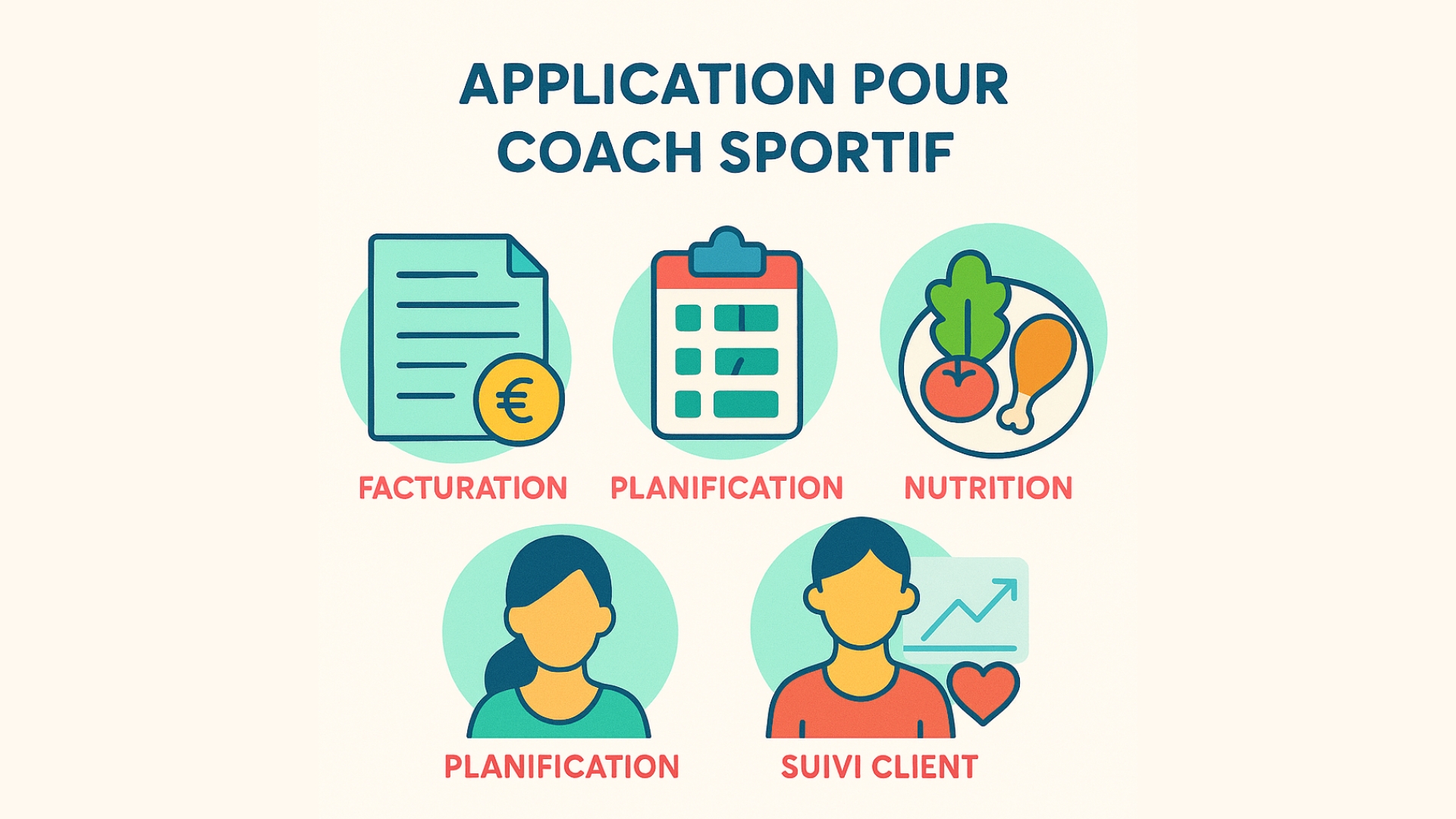 Présentation fonctionnalités application coaching Les 5 fonctionnalités d'une application de coaching